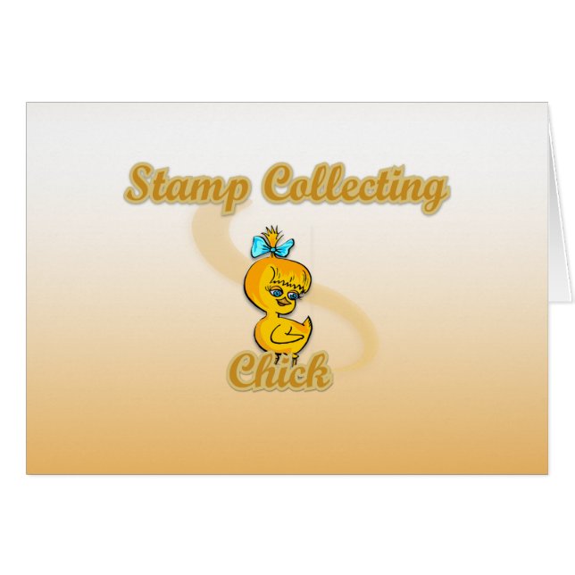 Stamp Collecting Chick (Front Horizontal)
