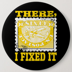 Stamp Collecting Design For Philately Collector I 6 Inch Round Button