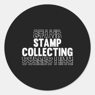 Stamp Collecting Tee for Collector Philately Classic Round Sticker