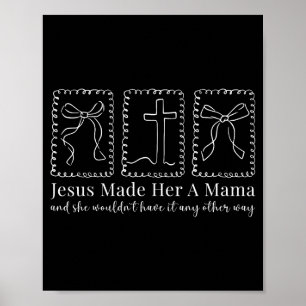 Stamp Coquette Bow Christian Mama Religious Mom Fa Poster