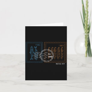 Stamp Loaves And Fishes Bible Verse Matthew 14;19  Card