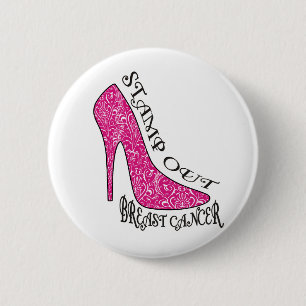 Stamp Out Breast Cancer 2 Inch Round Button