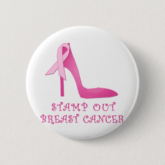 Stamp Out Breast Cancer Products 2 Inch Round Button (Front)