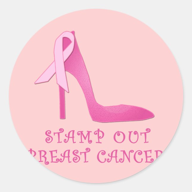 Stamp Out Breast Cancer Products Classic Round Sticker (Front)