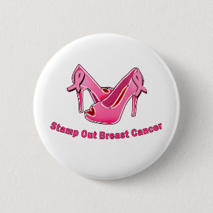 Stamp Out Breast Cancer Stilettos 2 Inch Round Button