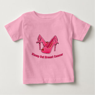 Stamp Out Breast Cancer Stilettos Baby T-Shirt