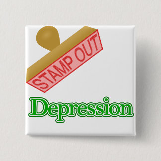 Stamp Out Depression 2 Inch Square Button