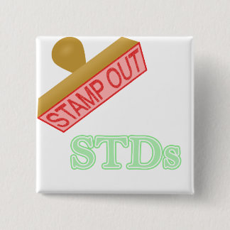 Stamp Out STDs 2 Inch Square Button