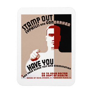Stamp Out Syphilis and Gonorrhea Magnet