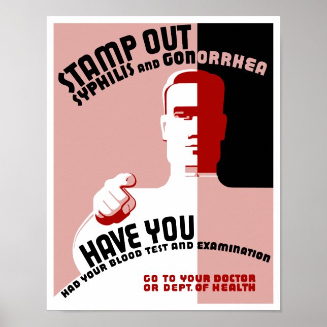 Stamp Out Syphilis And Gonorrhea -- WPA Poster (Front)