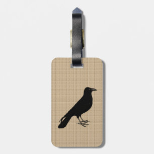Stamp Style Raven Luggage Tag
