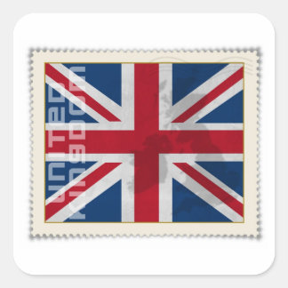 Stamp United Kingdom Square Sticker