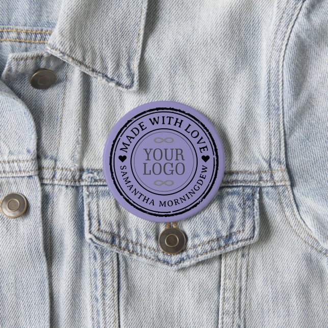 Stamp - YOUR TEXT & LOGO 2 3 Inch Round Button (In Situ)