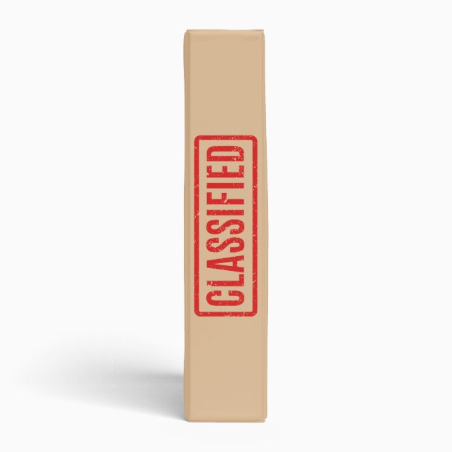 Stamped Classified 3 Ring Binder (Spine)