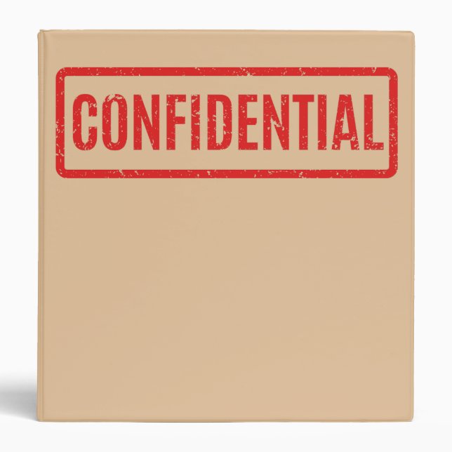 Stamped Confidential 3 Ring Binder (Front)