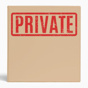 Stamped Private 3 Ring Binder
