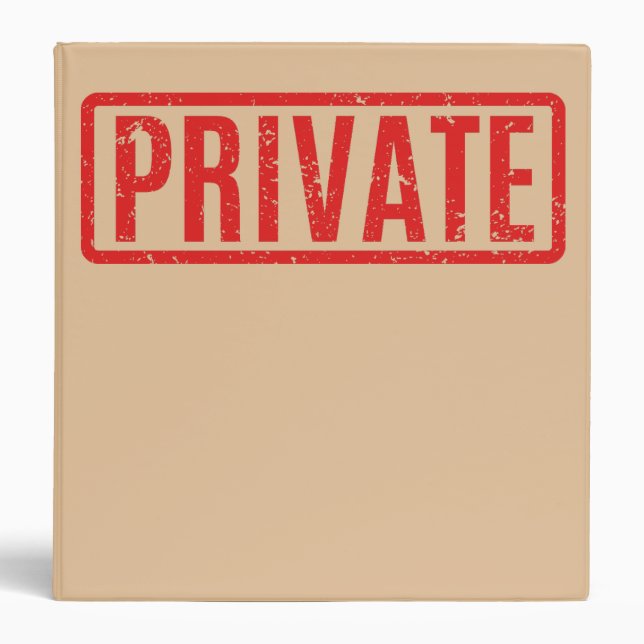 Stamped Private 3 Ring Binder (Front)