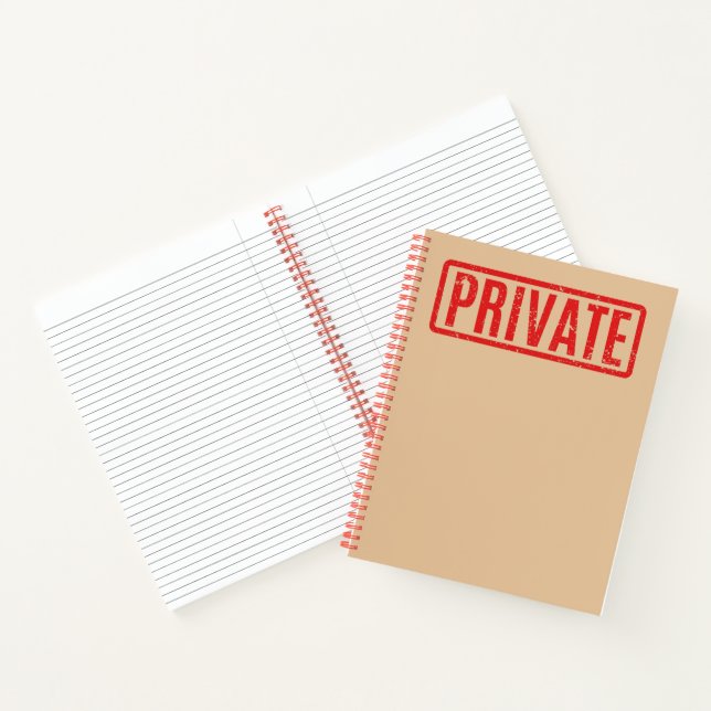 Stamped Private Notebook (Inside)