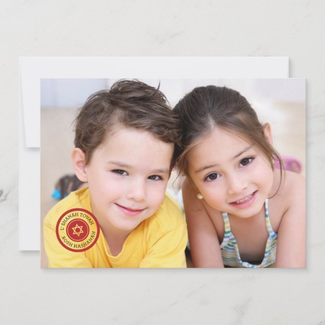 Stamped Rosh Hashanah Photo Card (Front)