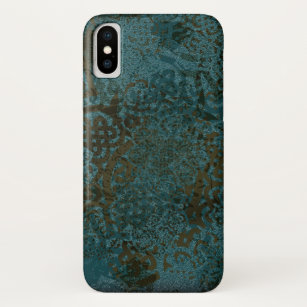 Stamped Teals Greens and Black Celtic Design Case-Mate iPhone Case