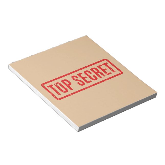 Stamped Top Secret Notepad (Angled)