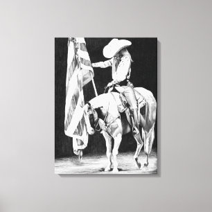 Stampede Prayers (ballpoint) Canvas Print
