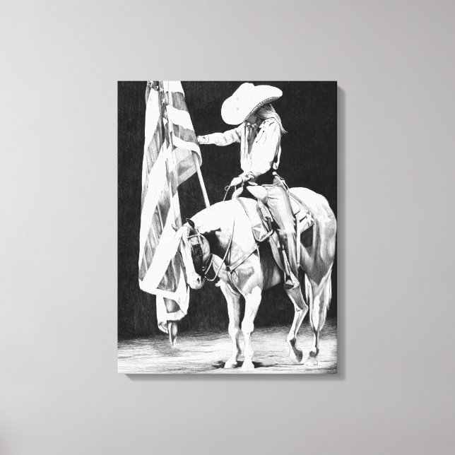 Stampede Prayers (ballpoint) Canvas Print (Front)