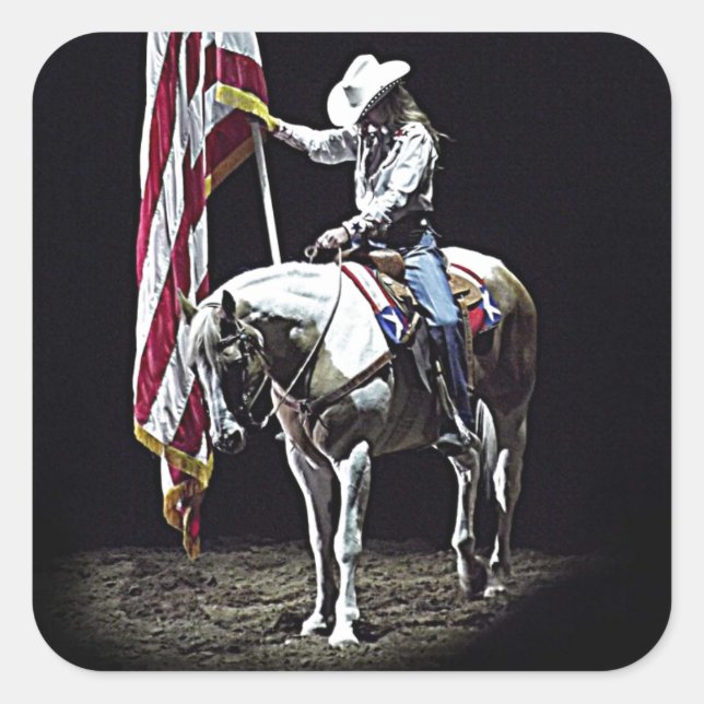 Stampede Prayers Square Sticker (Front)