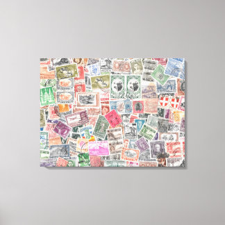 Stamps from Around the World, Unique Canvas Art