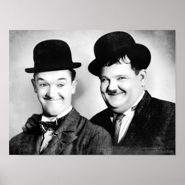 Stan Laurel and Oliver Hardy  BW Vintage  D1 Poster (Front)