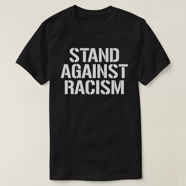 Stand Against Racism Classic Round Sticker T-Shirt (Design Front)