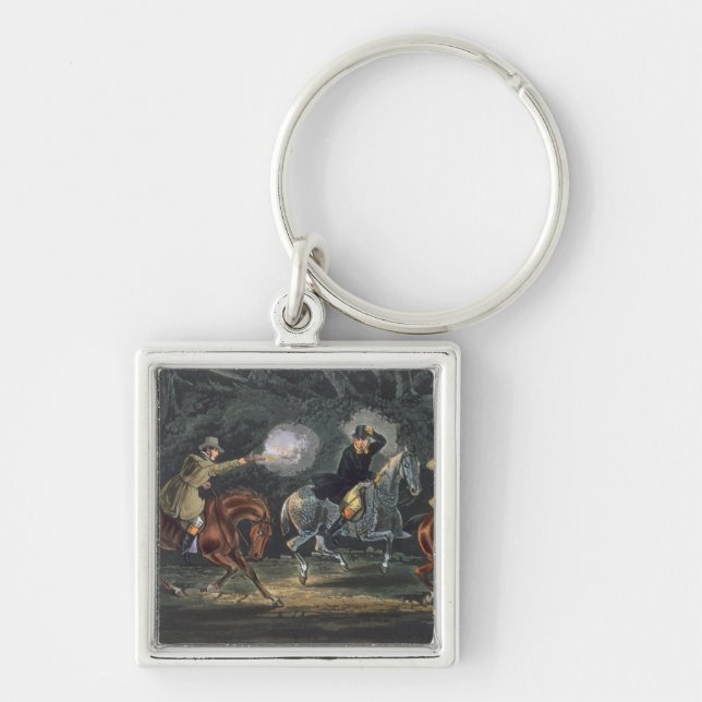 Stand and Deliver, aquatinted by E. Duncan Keychain (Front)