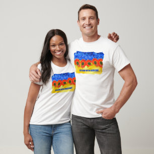 Stand avec Ukraine Sunflower symbole T-shirt