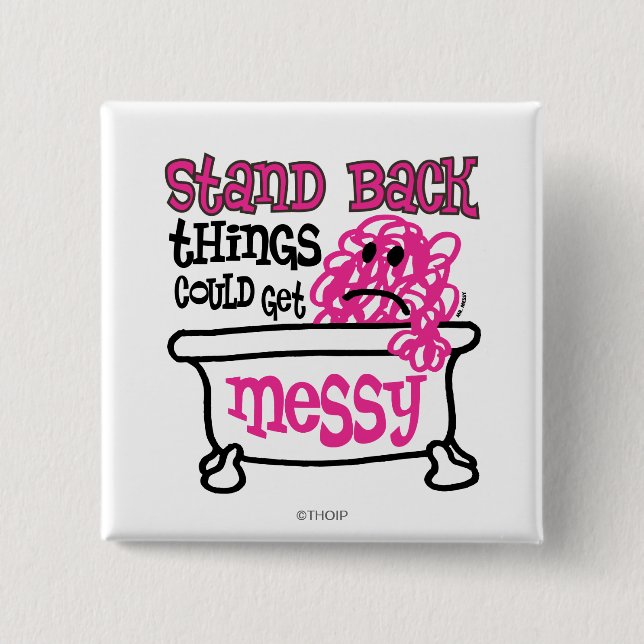 Stand Back 2 Inch Square Button (Front)