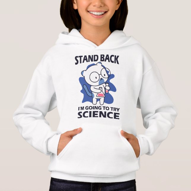 Stand Back - Adorable Cat Scientist Experimenting  (Front)