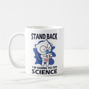 Stand Back - Adorable Cat Scientist Experimenting  Coffee Mug