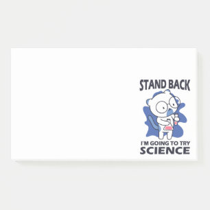 Stand Back - Adorable Cat Scientist Experimenting  Post-it Notes