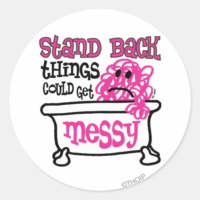Stand Back Classic Round Sticker (Front)