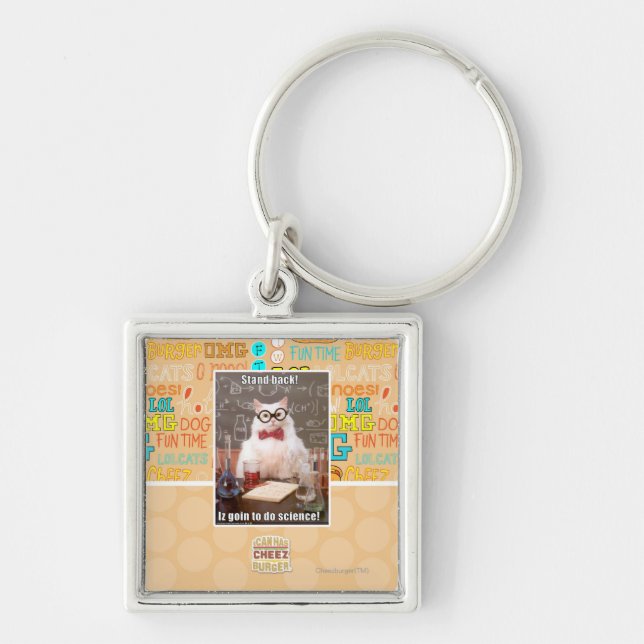Stand back! keychain (Front)