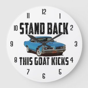 Stand Back This Goat Kicks Large Clock