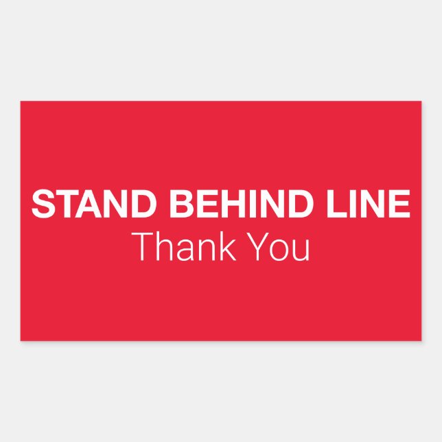 Stand Behind Line Sticker (Front)