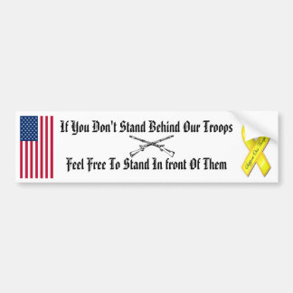 stand behind our troops bumper sticker
