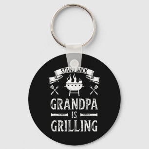 Stand Ck Grandpa Is Grilling Bbq Rbecue Fathers Da Keychain