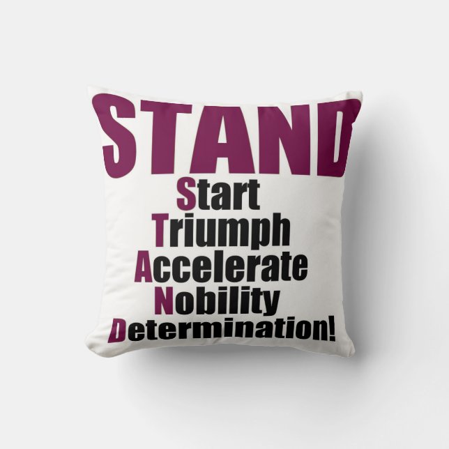 STAND Collection Throw Pillow (Front)