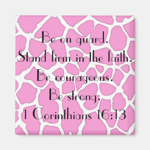 stand firm in the faith bible verse magnet