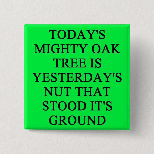 stand firm proverb 2 inch square button (Front)