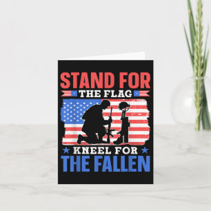 Stand For The Flag Kneel For The Fallen Combat Mem Card