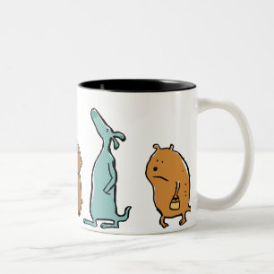 stand in line Two-Tone coffee mug