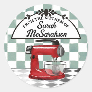 Stand mixer baking bakery gift tag sticker