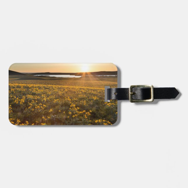Stand Of Arrowleaf Balsamroot Wildflowers Luggage Tag (Front Horizontal)